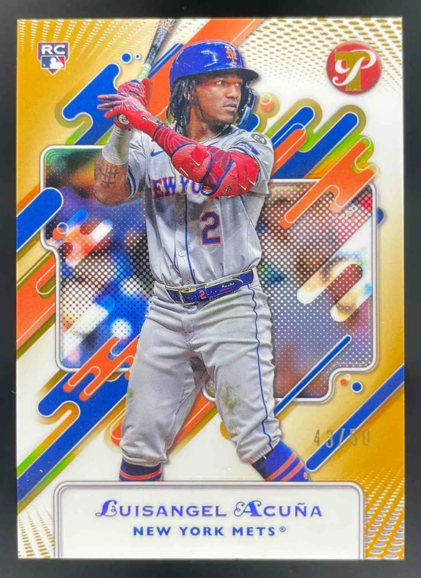 2025 Topps Pristine Gold Refractor #20 Luisangel Acuna RC /50