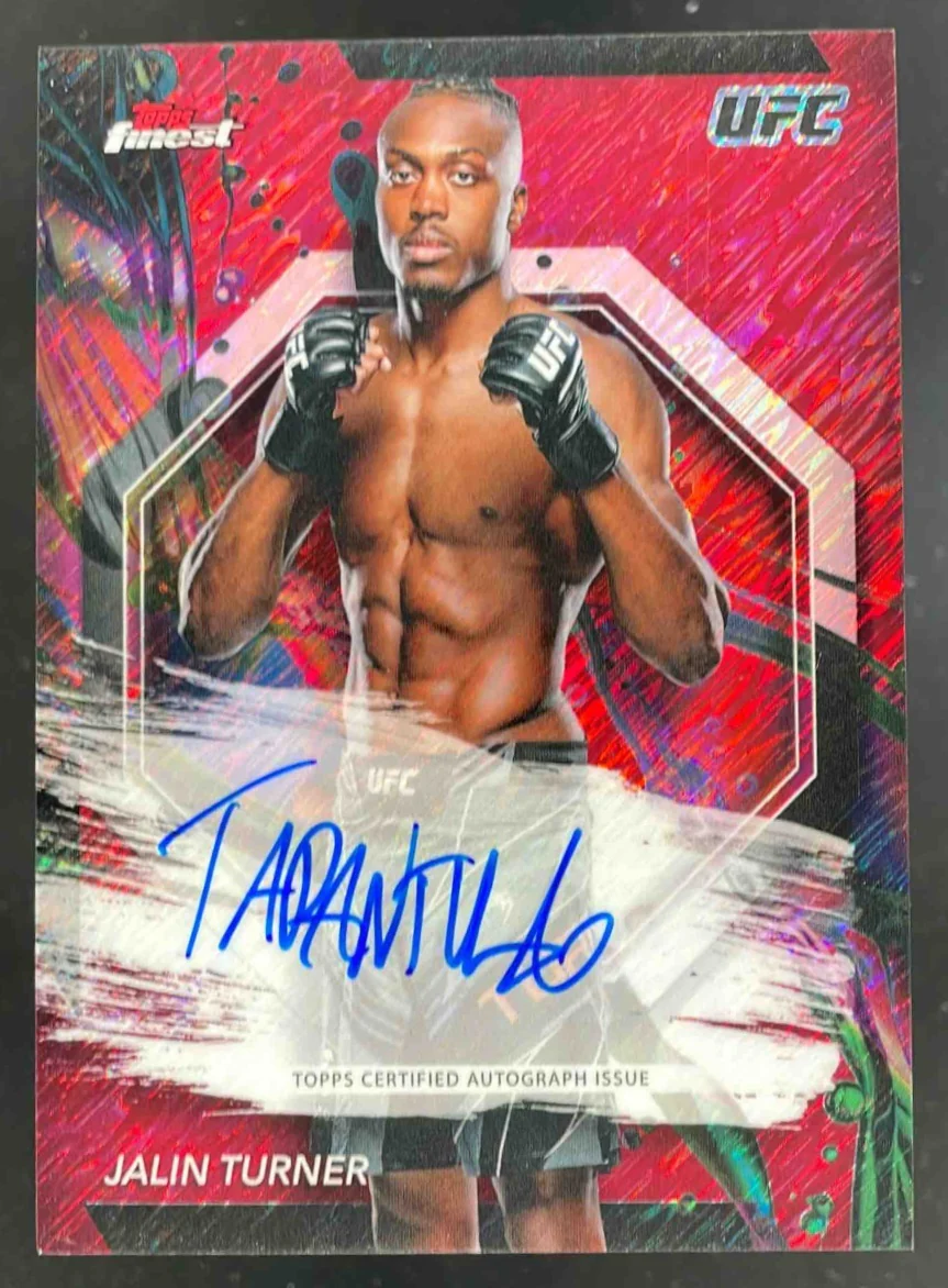 2024 Topps Finest UFC Finest Red Shimmer Refractors #FA-JTR Jalin Turner Auto