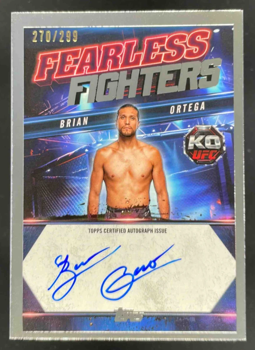 2025 Topps UFC Knockout Fearless Fighter Signature #FF-BO Brian Ortega Auto /299