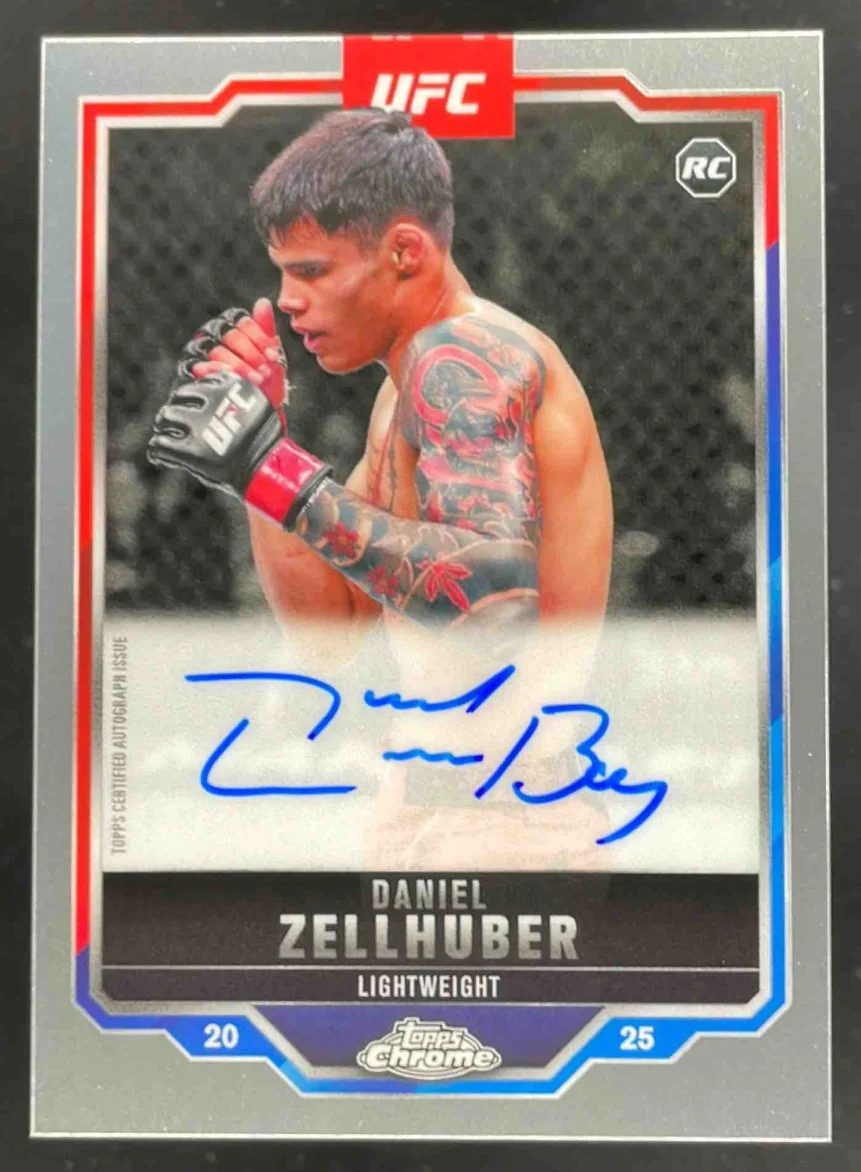 2025 Topps UFC Chrome Rookie #CRA-DZ Daniel Zellhuber RC Auto