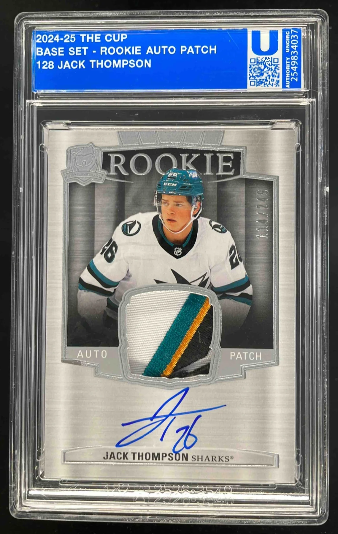 2024-25 Upper Deck The Cup #128 Jack Thompson RC Auto /249