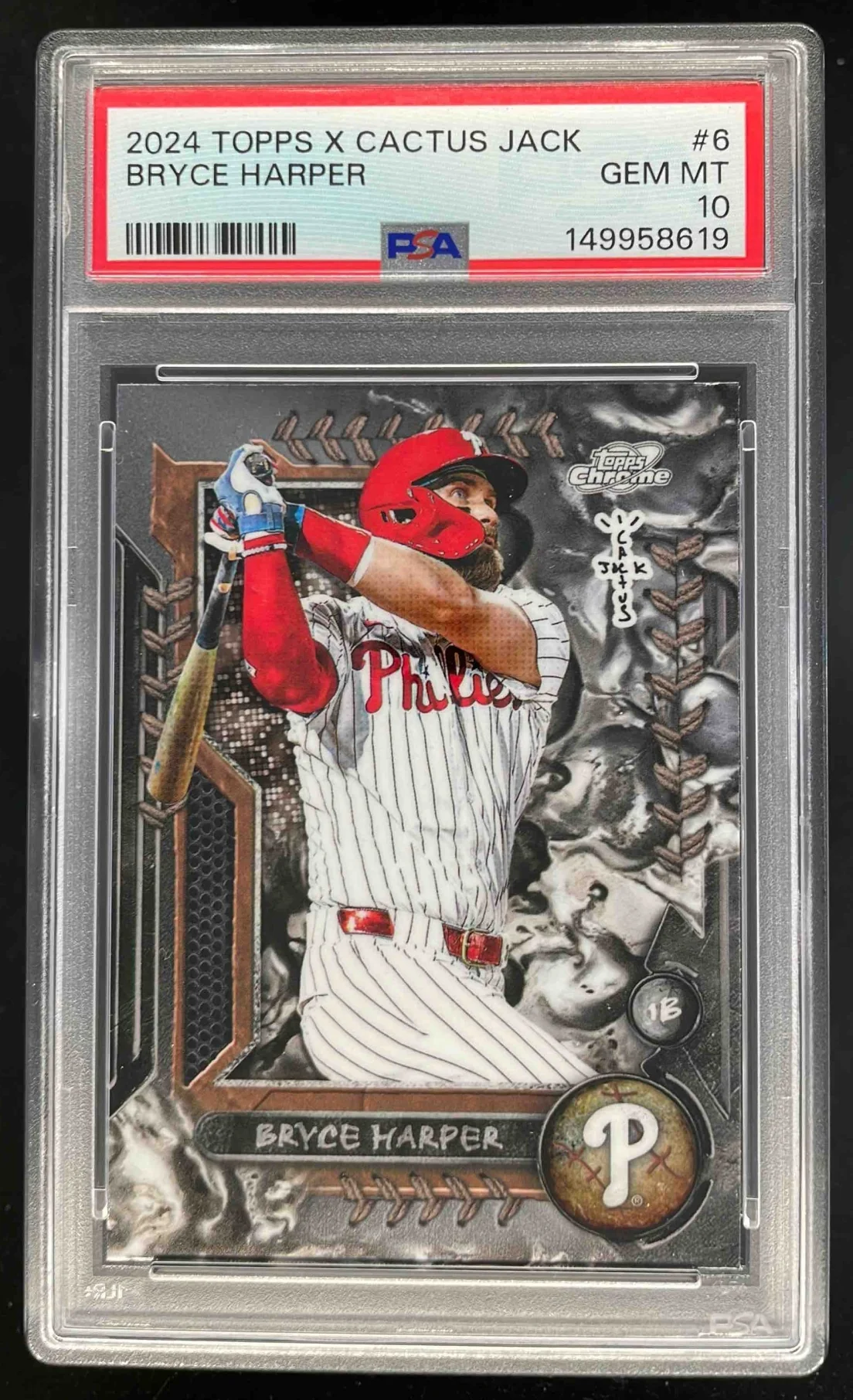 2024 Topps Cosmic Chrome x Cactus Jack #6 Bryce Harper PSA 10