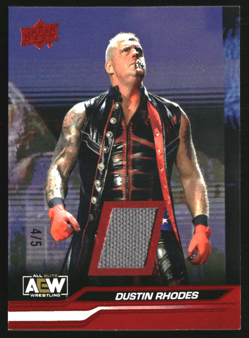 2024 Upper Deck AEW Mat Relics Red #3 Dustin Rhodes /5