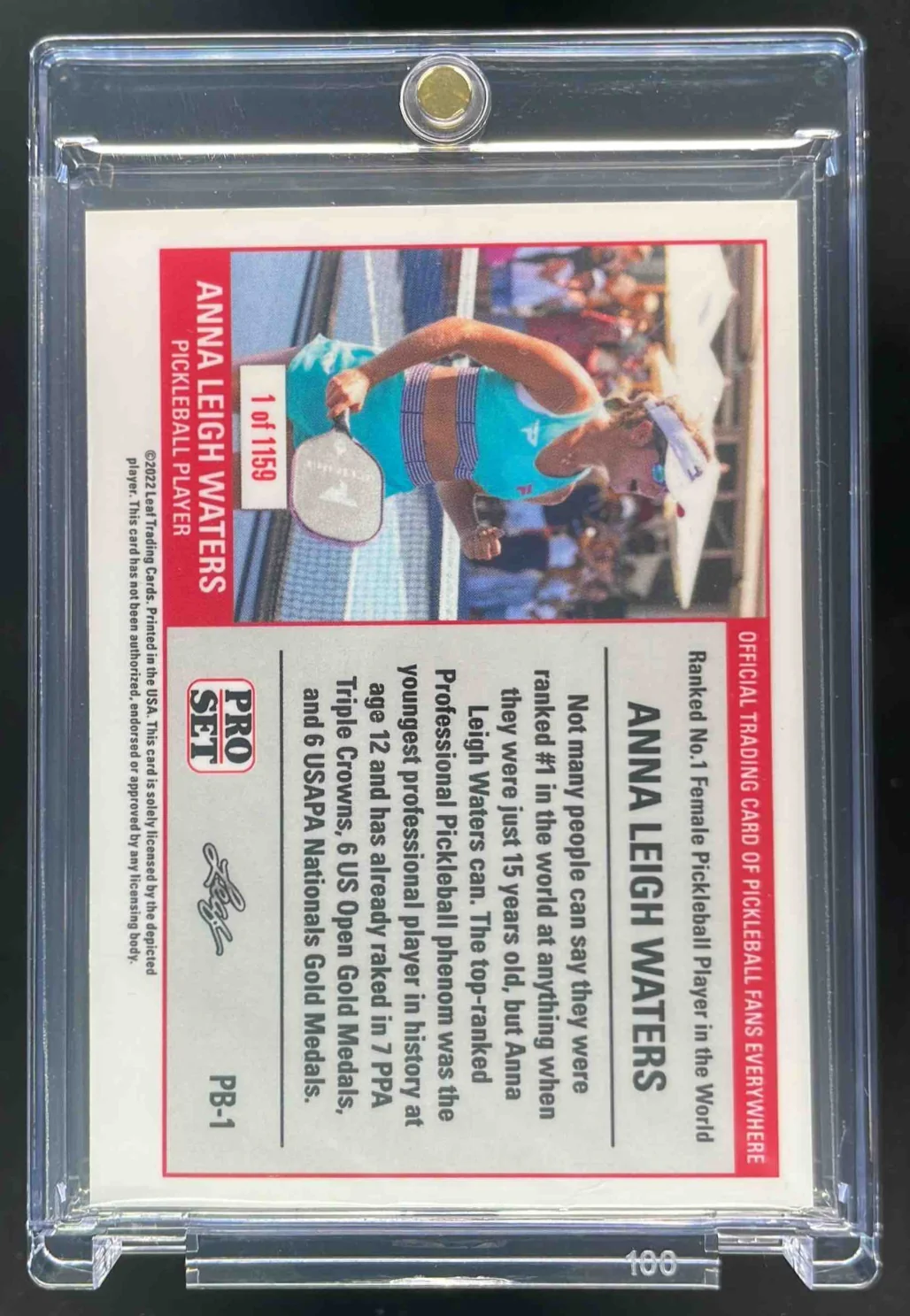 2022 Leaf Pro Set Rookie #PB-1 Anna Leigh Waters - Image 2