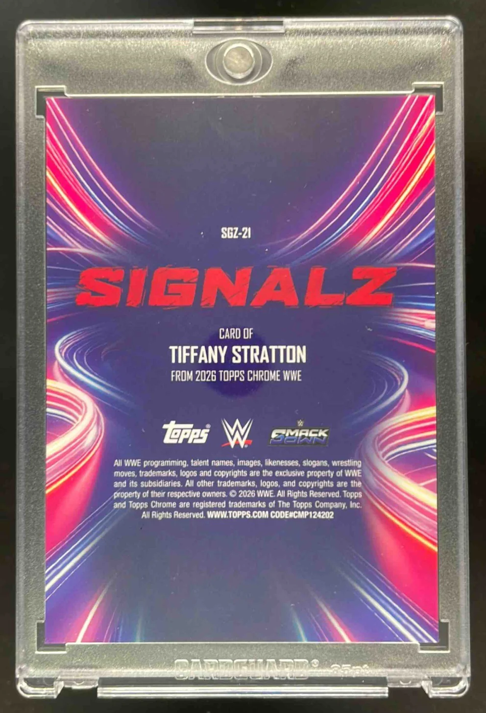 2026 Topps Chrome WWE Signalz #SGZ-21 Tiffany Stratton SSP - Image 2