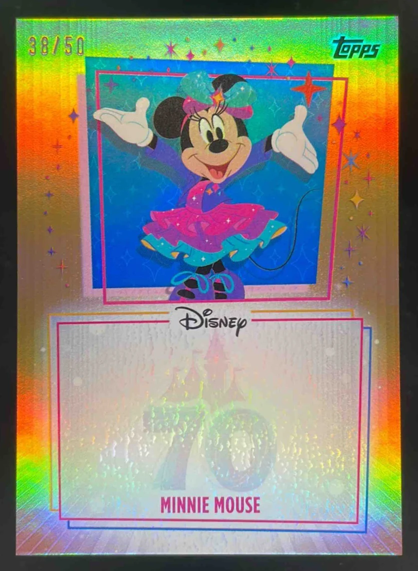 2025 Topps Disneyland 70 Anniversary Unsigned Opportunity Gold Minnie Mouse /50