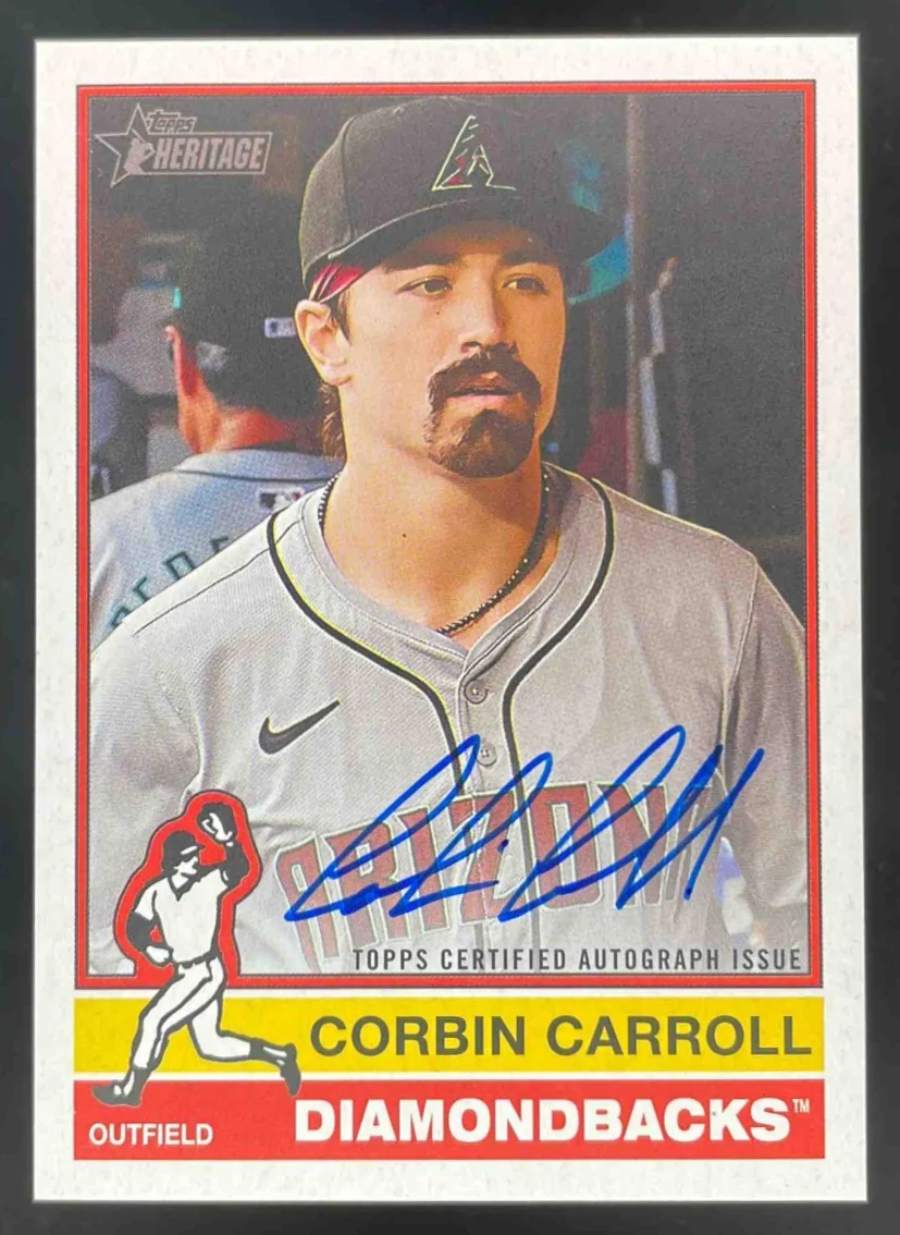 2025 Topps Heritage High Number Real One #ROA-CCA Corbin Carroll RC Auto