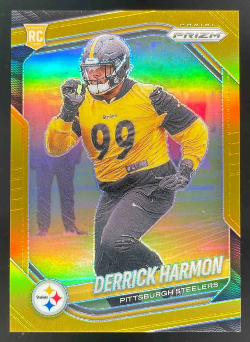 2025 Panini Prizm Gold Prizm #368 Derrick Harmon RC /10