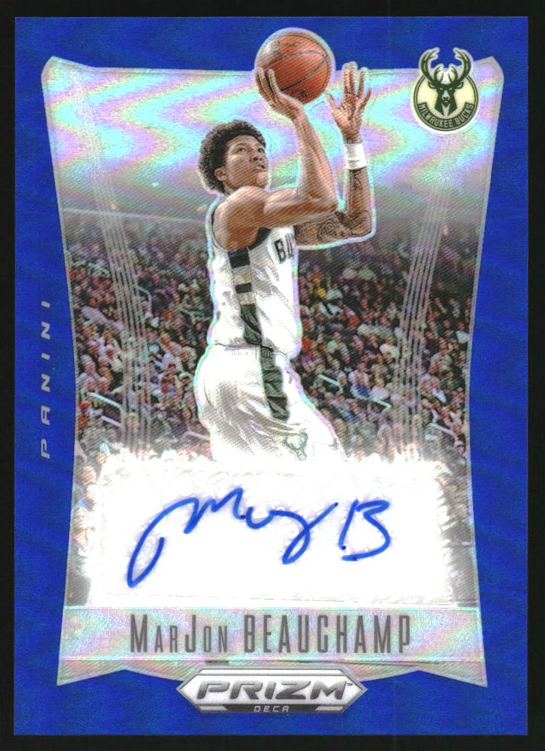 2023-24 Panini Prizm Deca Signatures Prizms Blue MarJon Beauchamp Auto /49