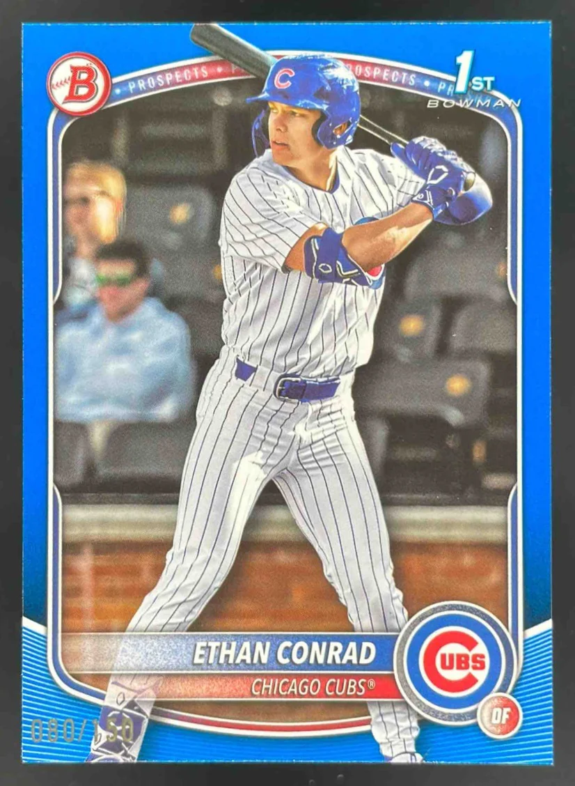 2025 Bowman Draft Blue Border #BD-17 Ethan Conrad RC /150