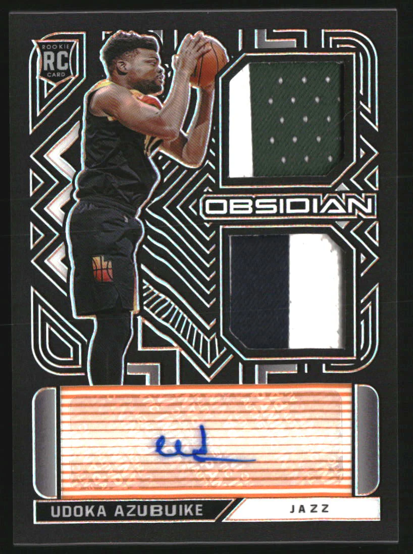2020 Panini Obsidian Rookie Jersey Ink Etch Orange Udoka Azubuike RC Auto /25