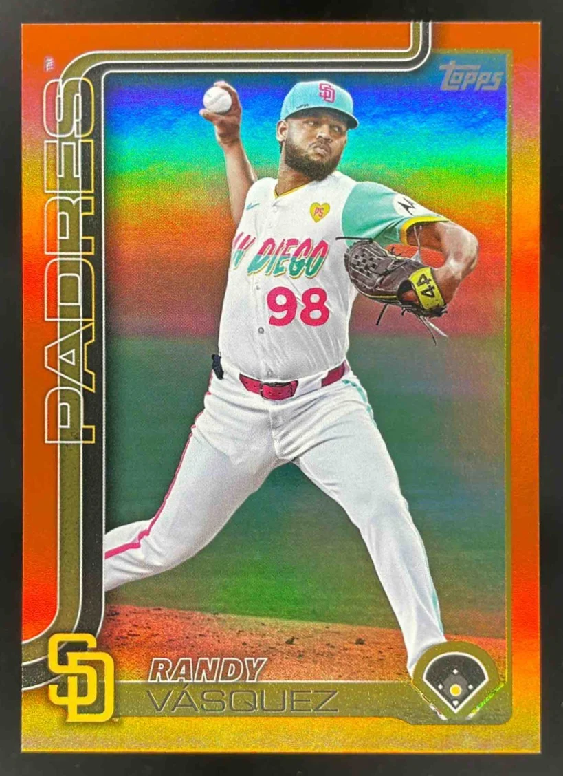 2025 Topps Orange Holo Foil #456 Randy Vasquez /25