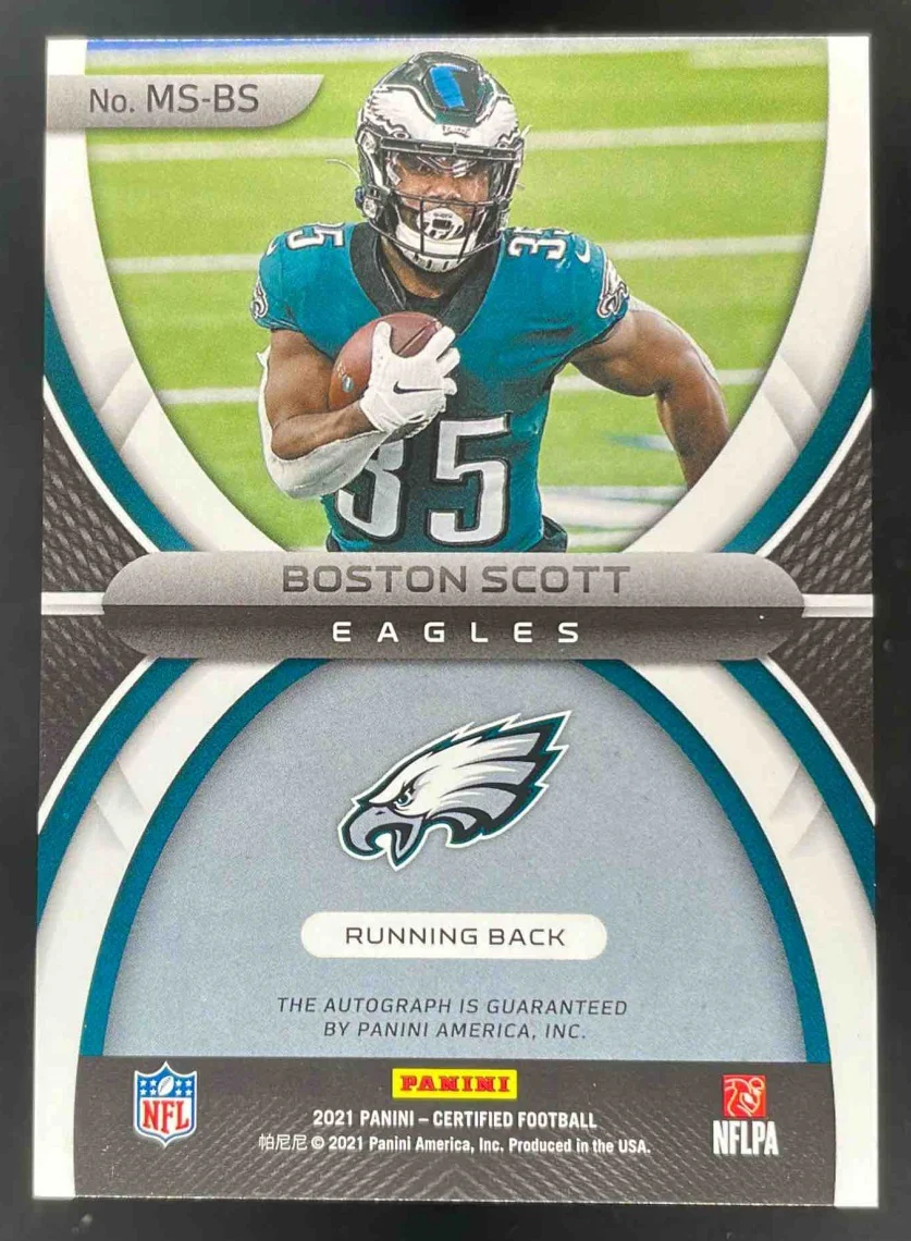 2021 Certified Mirror Signatures Pink #MS-BS Boston Scott Auto /40 - Image 2
