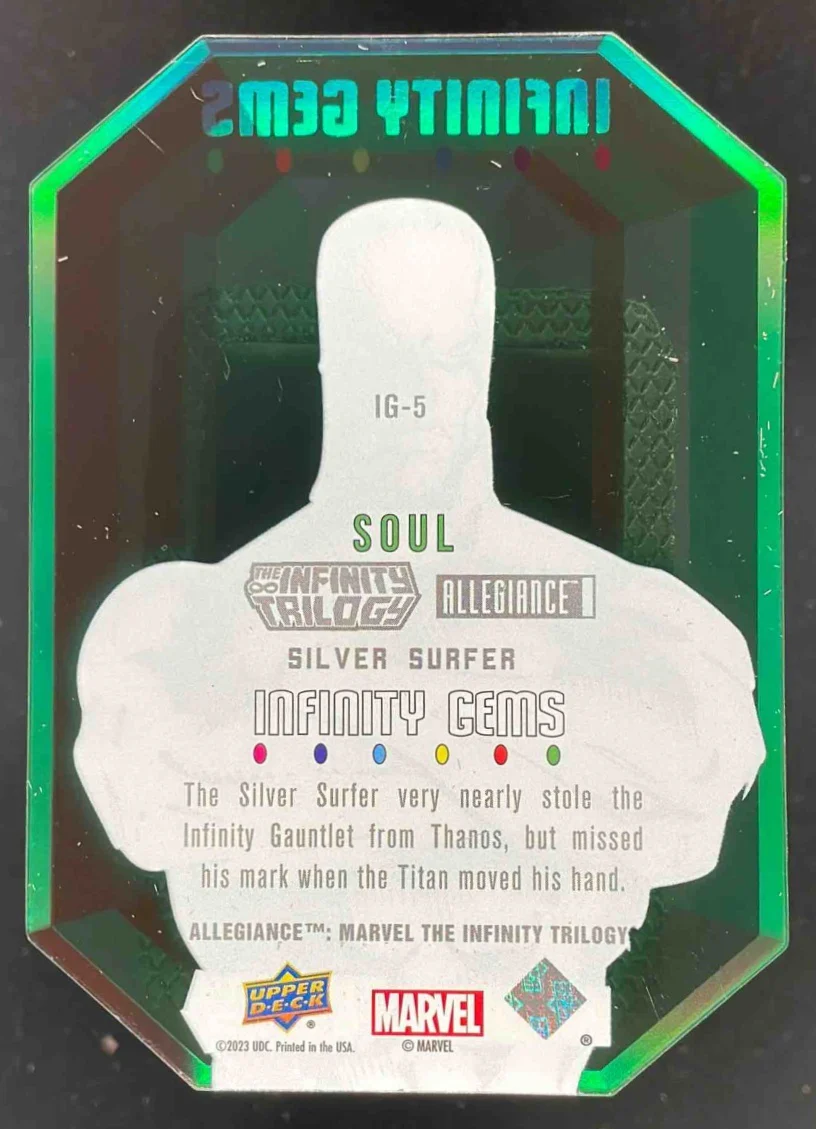 2023 Upper Deck Marvel Infinity Gems #IG-5 Silver Surfer - Image 2