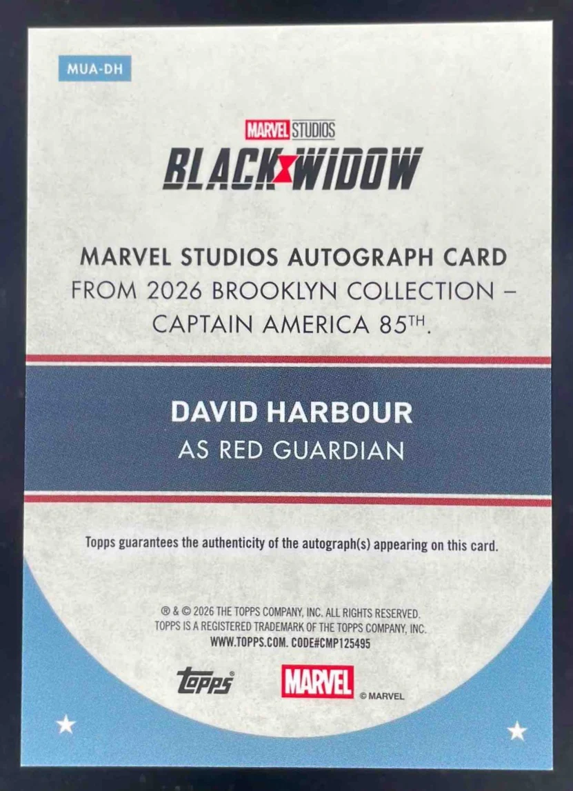 2026 Topps Brooklyn Collection Marvel Captain America David Harbour Red Guardian - Image 2
