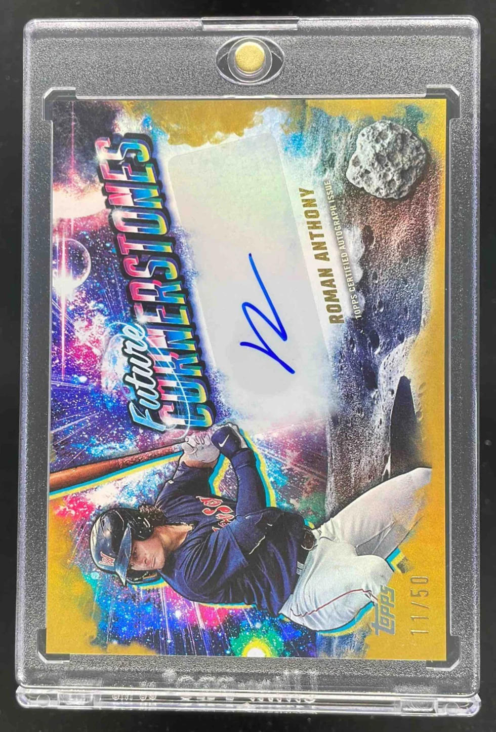 2025 Topps Pro Debut Future Cornerstones Gold Foil #FC-RA Roman Anthony Auto /50