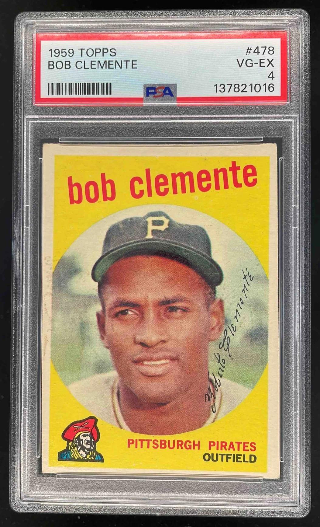 1959 Topps #478 Bob Clemente PSA 4