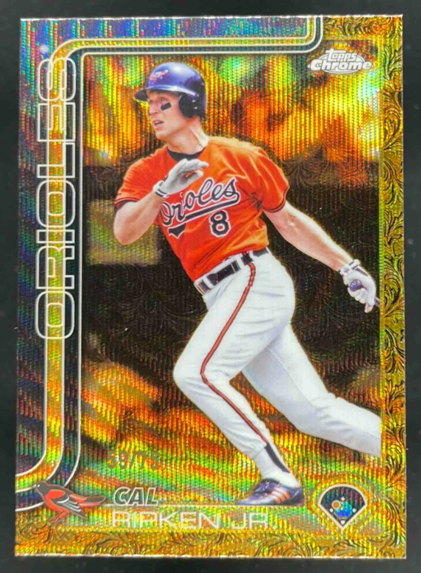 2025 Topps Gilded Collection Chrome Gold Wave Refractor #171 Cal Ripken Jr./75
