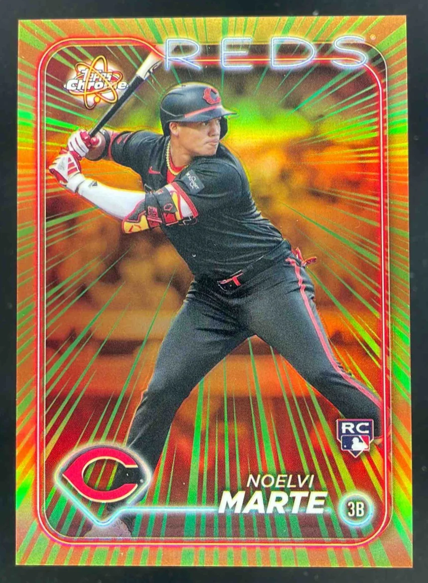 2024 Topps Chrome Update Radiating Rookies #RR-22 Noelvi Marte RC