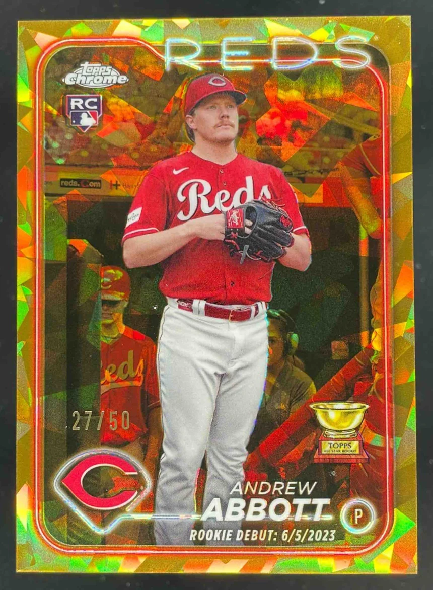 2024 Topps Chrome Update Sapphire Chrome Gold #USCS304 Andrew Abbott RC /50
