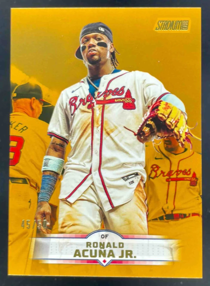 2025 Topps Stadium Club Gold Foil #4 Ronald Acuna Jr./50