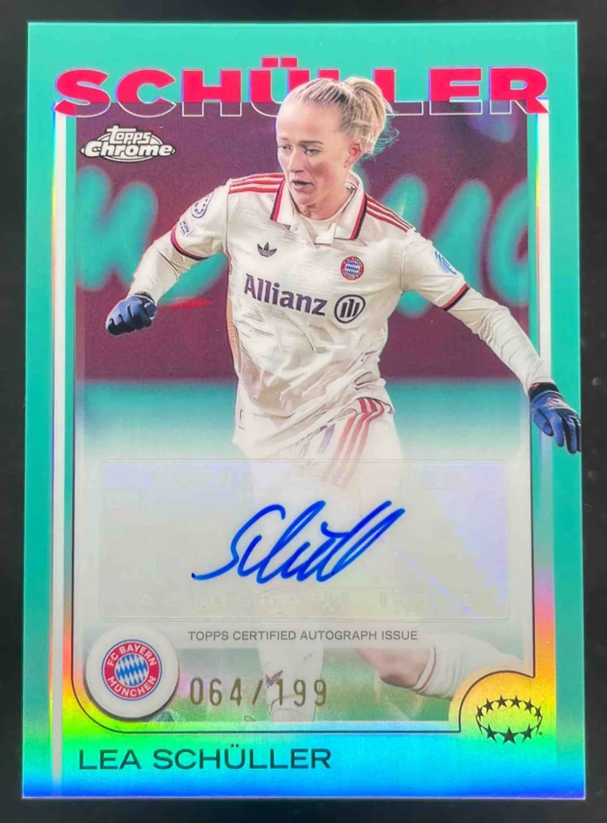 2024-25 Topps Chrome Veterans and Rookies Aqua #AV-LS Lea Schuller Auto /199