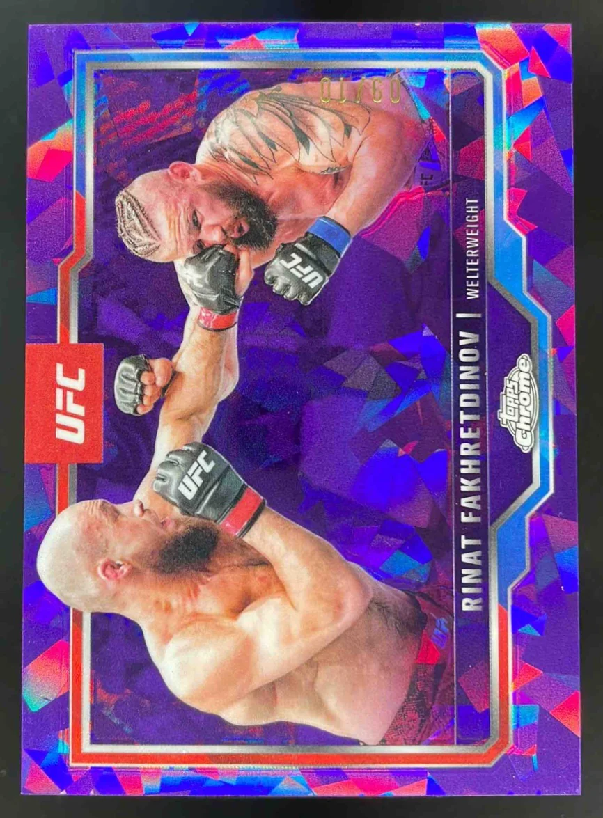 2025 Topps UFC Chrome Sapphire Purple Sapphire #131 Rinat Fakhretdinov /10