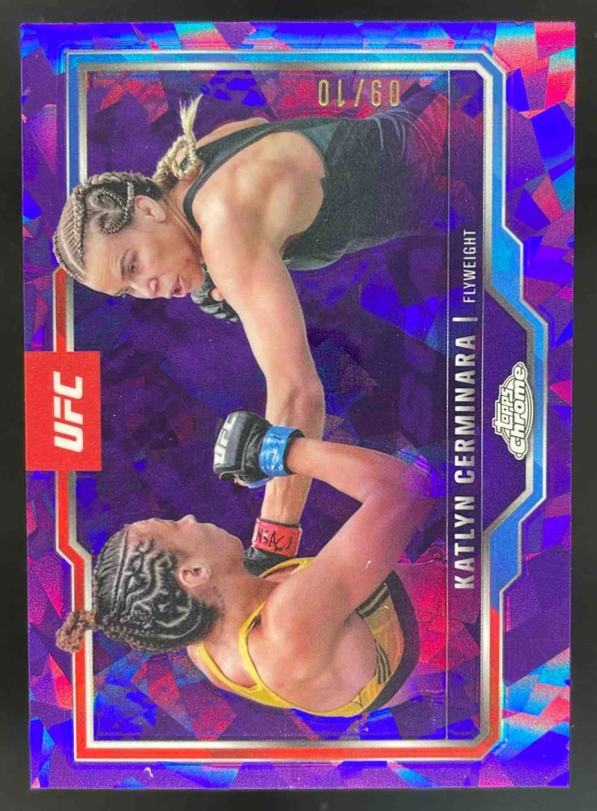 2025 Topps UFC Chrome Sapphire Purple Sapphire #114 Katlyn Cerminara /10