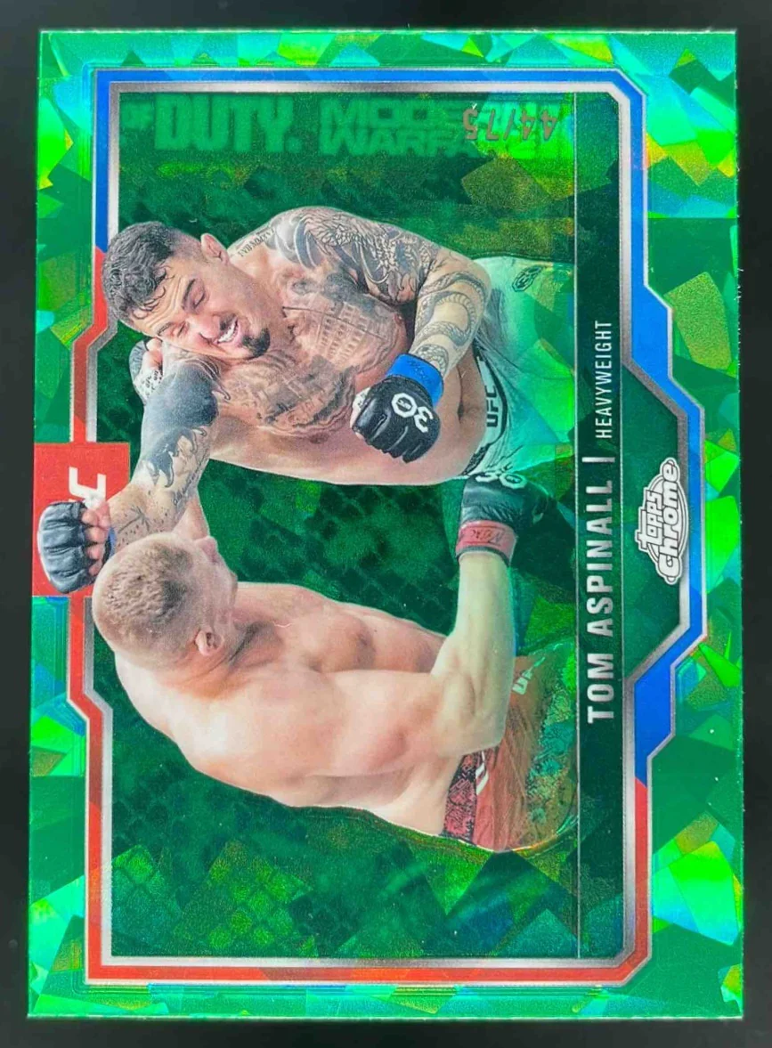 2025 Topps UFC Chrome Sapphire Green Sapphire #146 Tom Aspinall /75