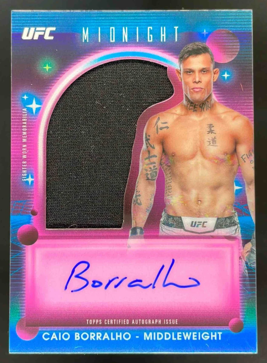 2025 Topps UFC Midnight Relic Autographs #VRA-CB Caio Borralho Auto