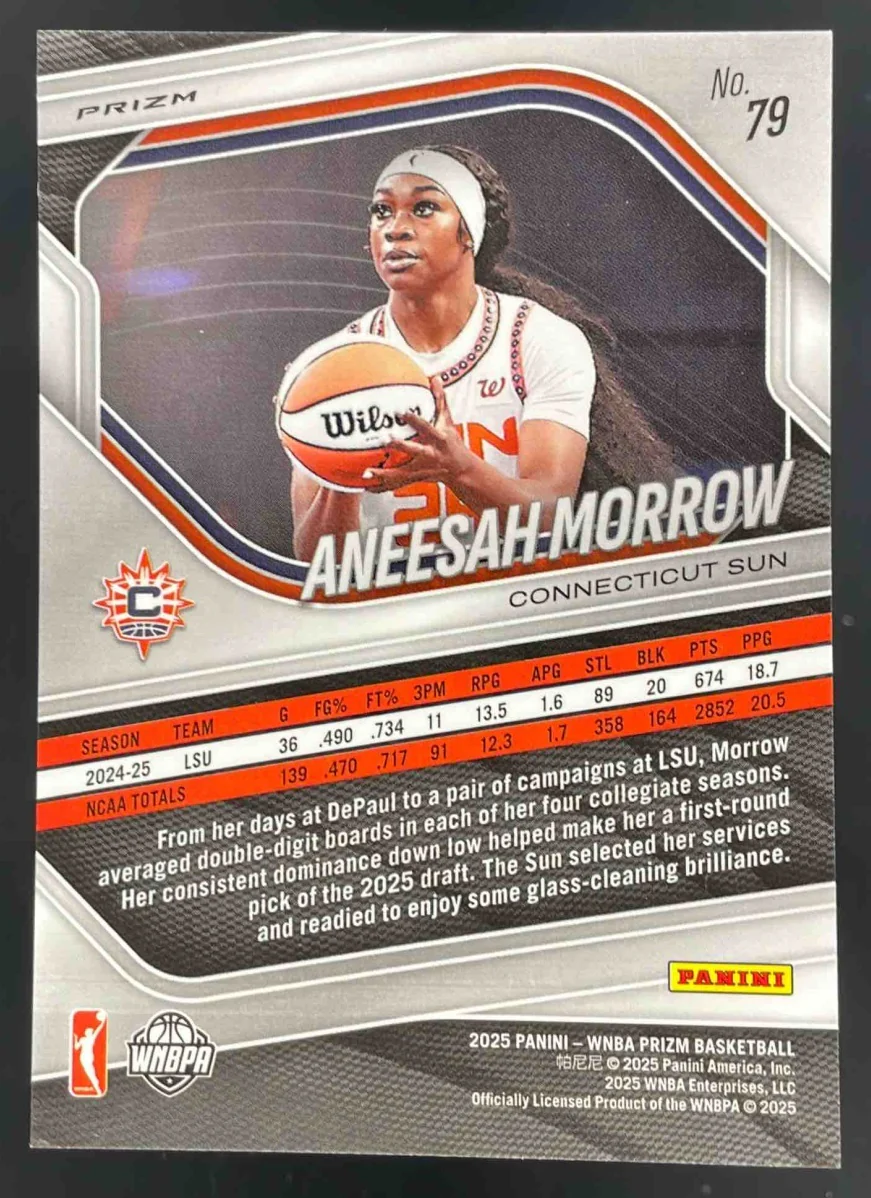 2025 Panini WNBA Prizm Checkerboard Prizm #79 Aneesah Morrow - Image 2