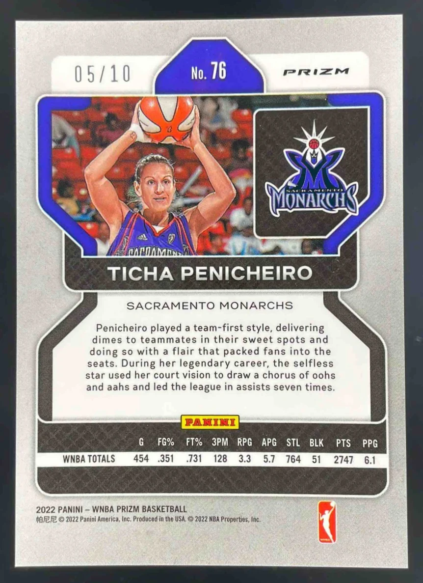 2022-23 Panini Prizm WNBA Gold #76 Ticha Penicheiro /10 - Image 2