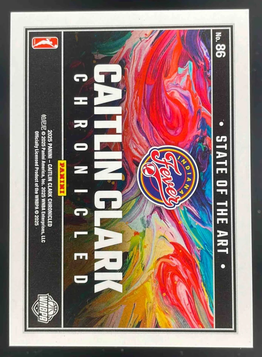 2025 Caitlin Clark Chronicled State of the Art Blue Holo #86 Caitlin Clark /199 - Image 2
