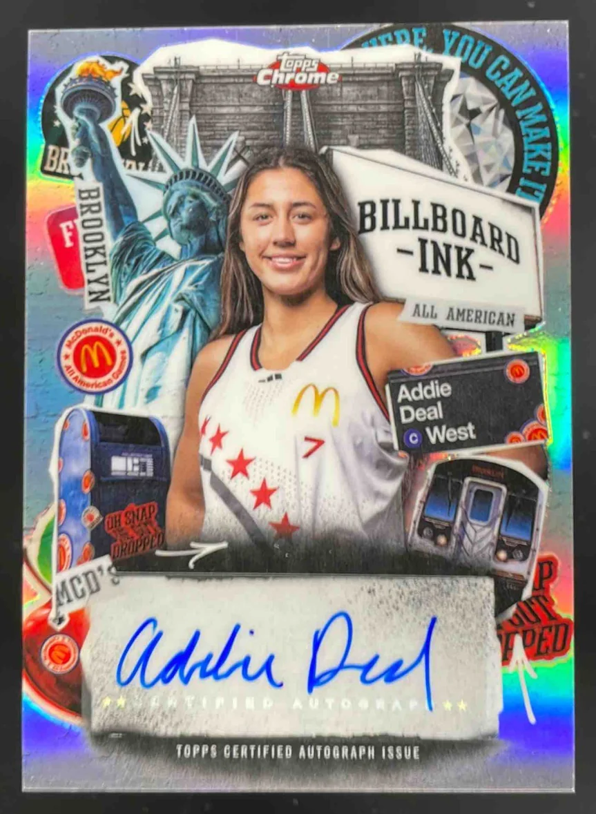 2025 Topps Chrome McDonald's All-American Billboard Ink #BI-ADE Addie Deal