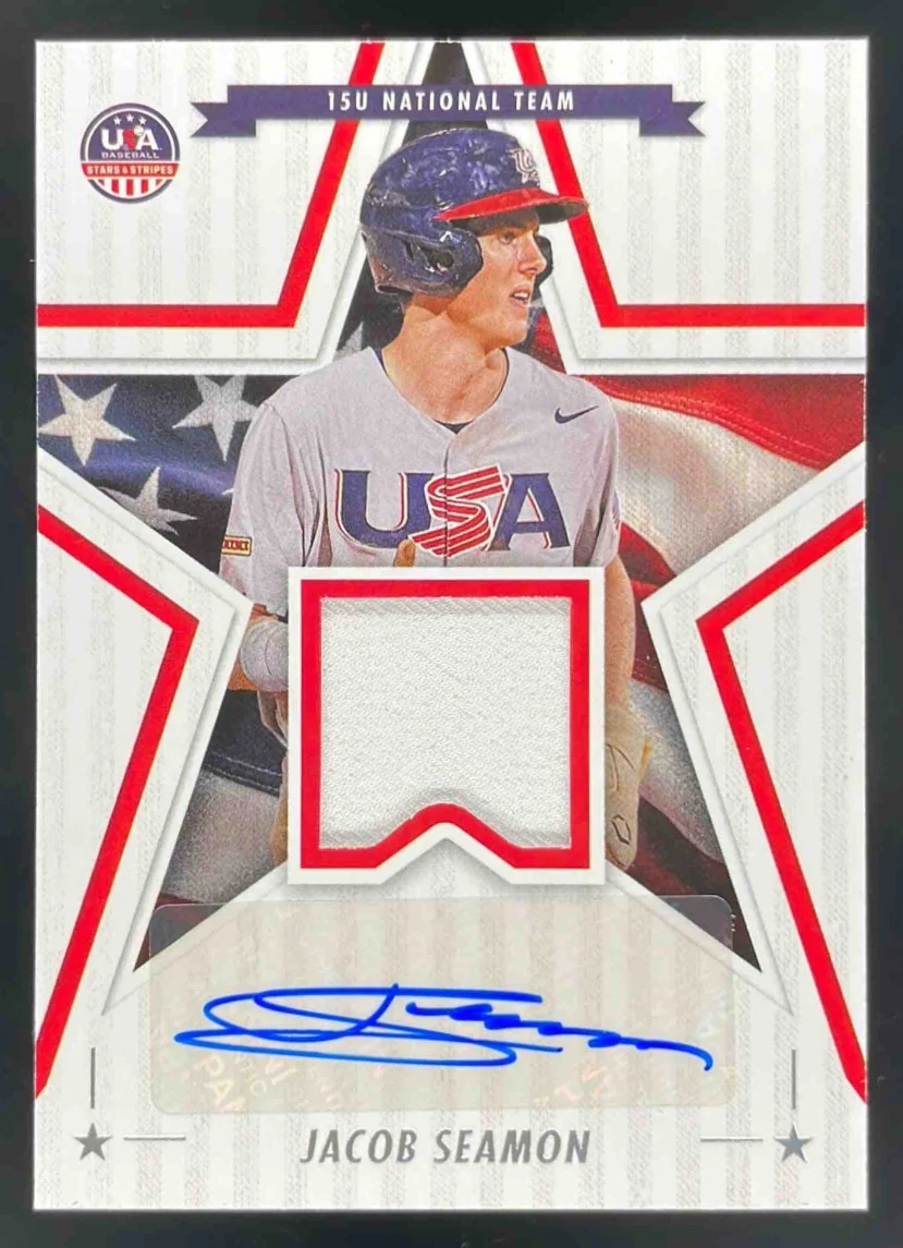 2025 USA Stars & Stripes Stars and Stripes Materials #12 Jacob Seamon Auto
