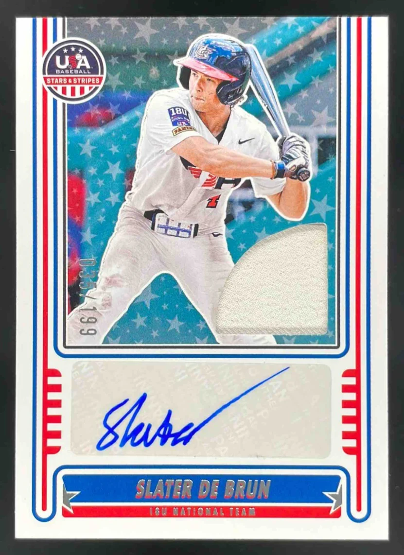 2025 USA Stars & Stripes 18U National Team Materials #1 Slater De Brun /199