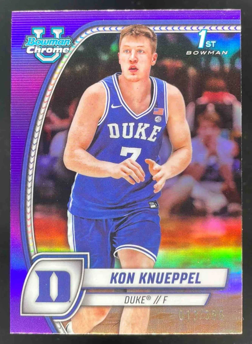 2024-25 Bowman University Chrome Purple Refractor #48 Kon Knueppel /399