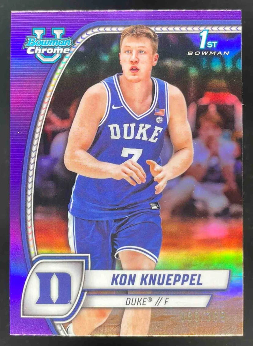 2024-25 Bowman University Chrome Purple Refractor #48 Kon Knueppel /399