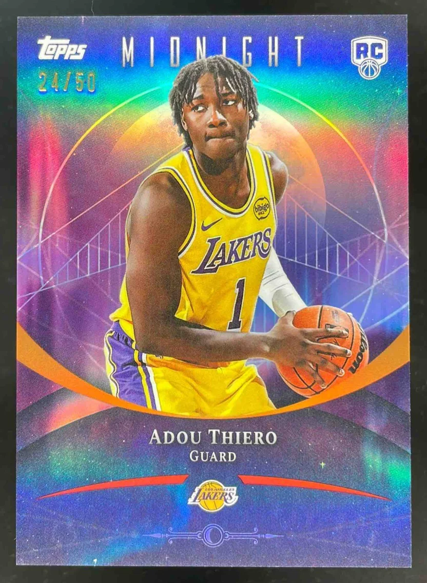 2025-26 Topps Midnight Summer Solstice #92 Adou Thiero RC /50