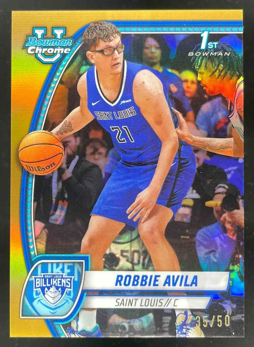 2024-25 Bowman University Chrome Gold Refractor #61 Robbie Avila /50