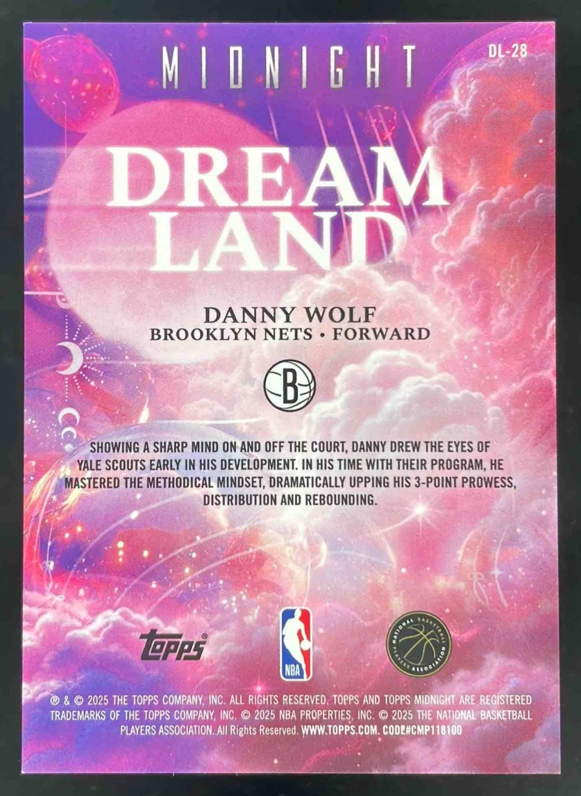 2025-26 Topps Midnight Dreamland #DL-28 Danny Wolf - Image 2
