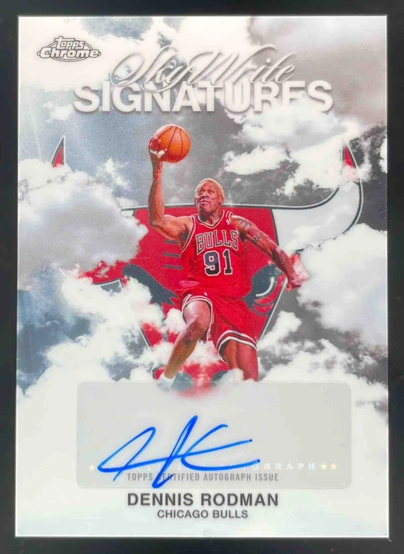 2025-26 Topps Chrome SkyWrite Signatures #SWS-DRM Dennis Rodman Auto