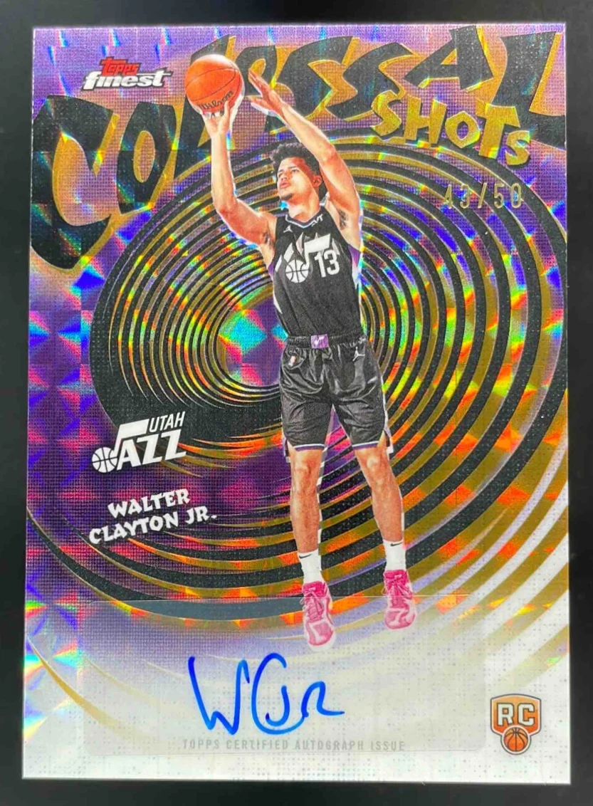 2025 Topps Finest Colossal Shots Gold Geometric Walter Clayton Jr. RC Auto /50