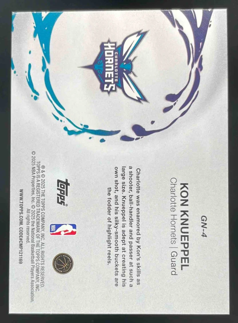 2025-26 Topps Generation Now Holo Foil #GN-4 Kon Knueppel RC - Image 2