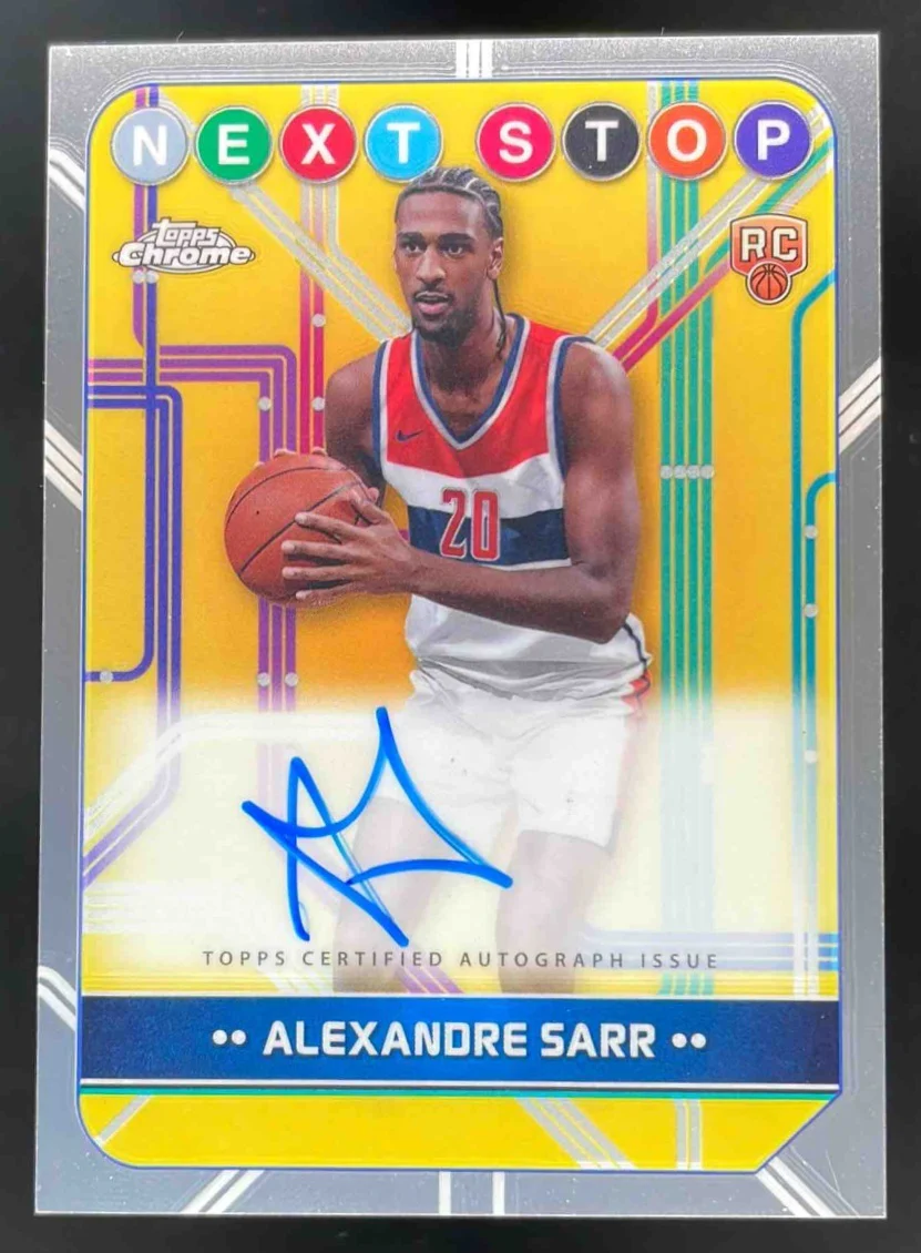 2024-25 Topps Chrome Next Stop #NSS-AS Alexandre Sarr RC Auto