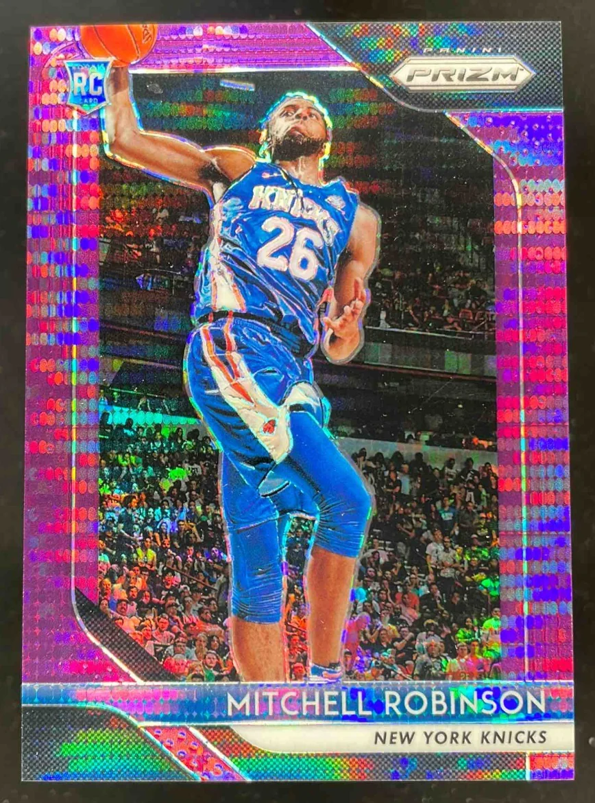 2018-19 Panini Prizm Prizms Purple Pulsar #227 Mitchell Robinson RC /35