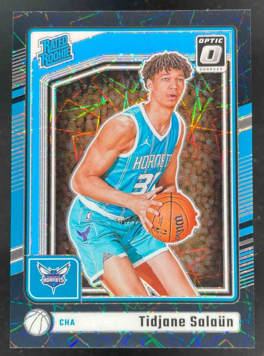 2024-25 Donruss Optic Black Velocity  #286 Tidjane Salaun RC Rated Rookie /39