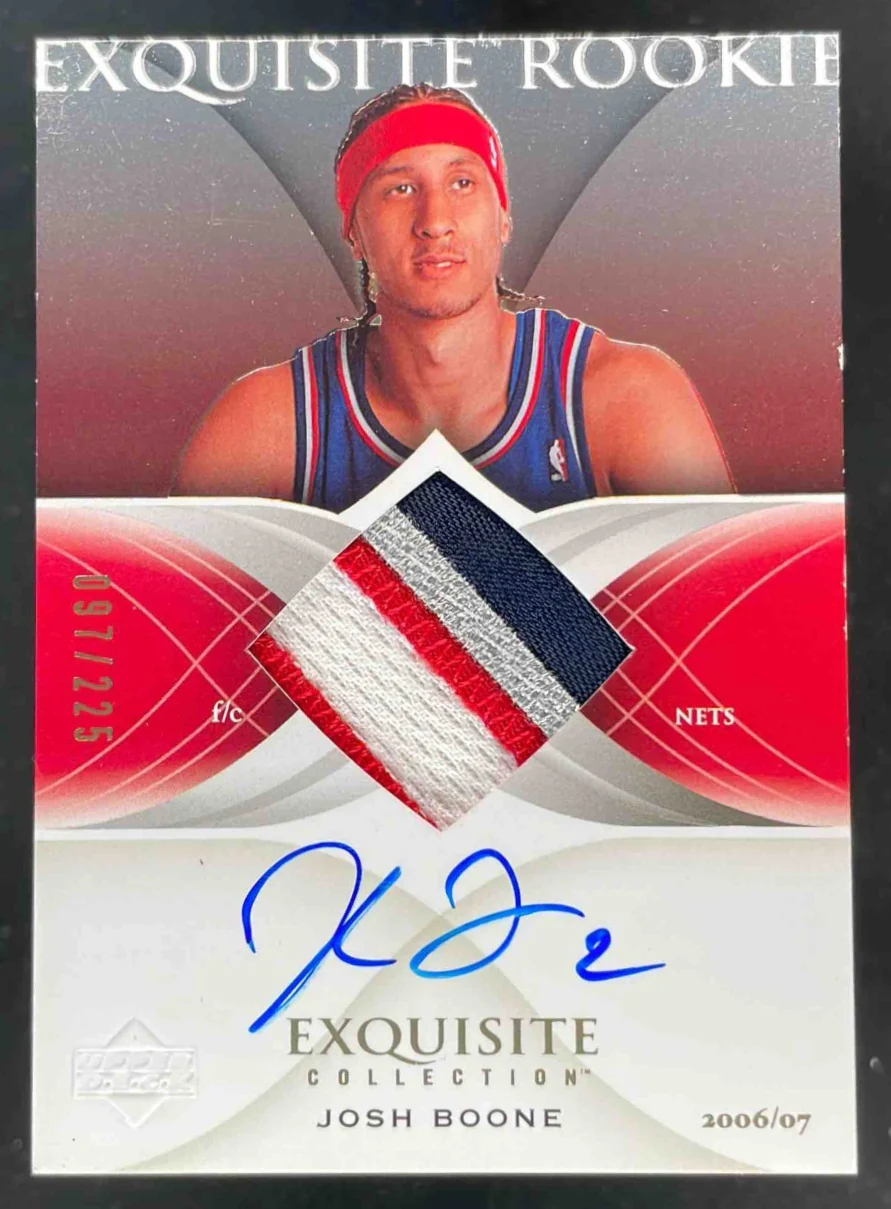 2006-07 Upper Deck Exquisite Collection #62 Josh Boone RC Auto /225