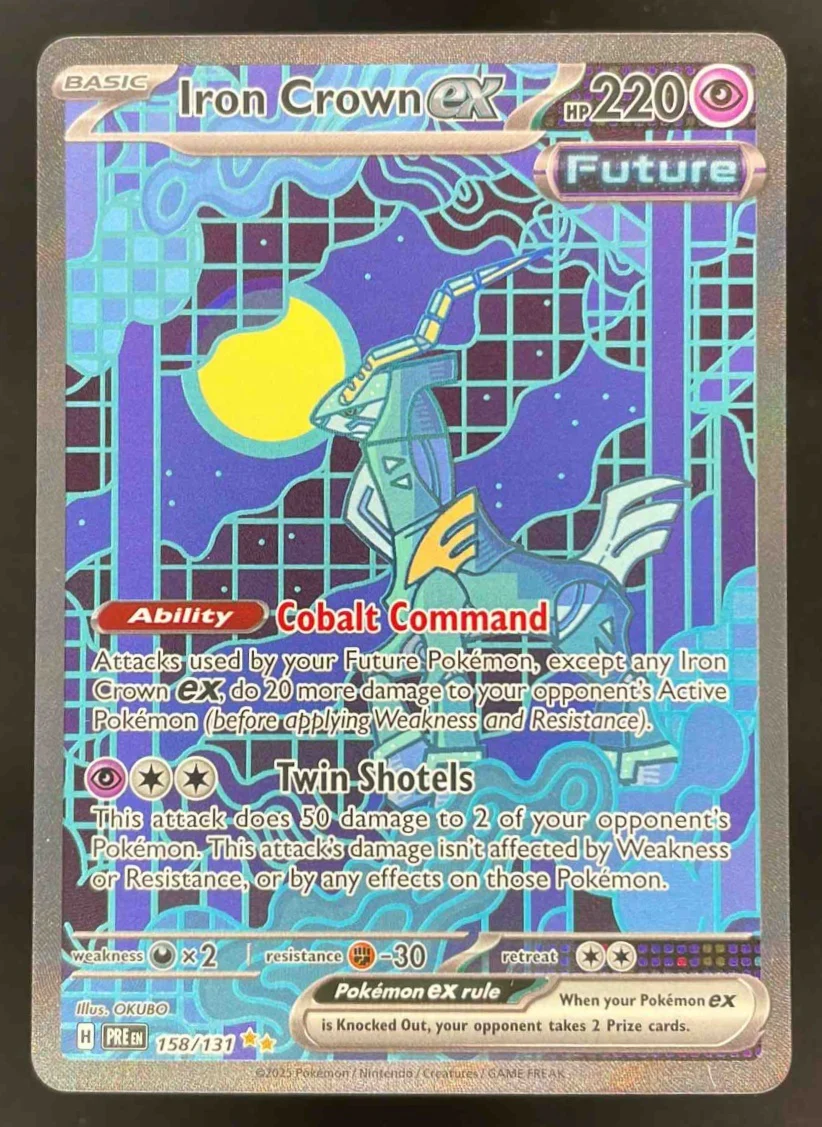 2025 Pokemon Prismatic Evolutions #158/131 Iron Crown ex