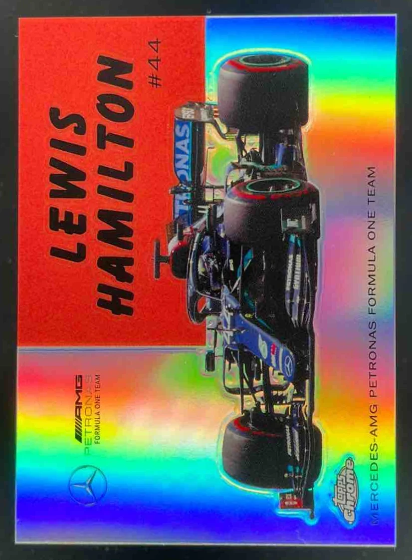 2020 Topps Chrome Formula 1 1954 World on Wheels #54W-2 Lewis Hamilton